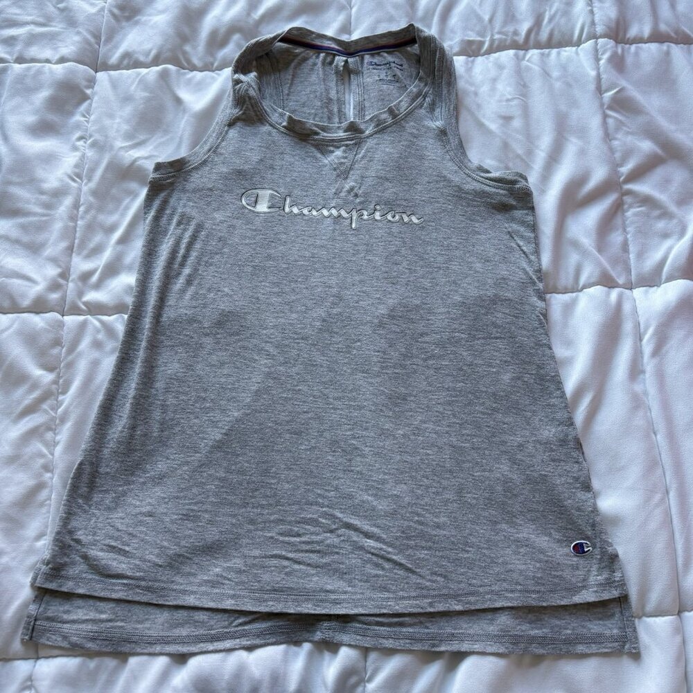 Champion Womens‎ Size Small Gray Classic Graphic Tank Top Breathable Activewear